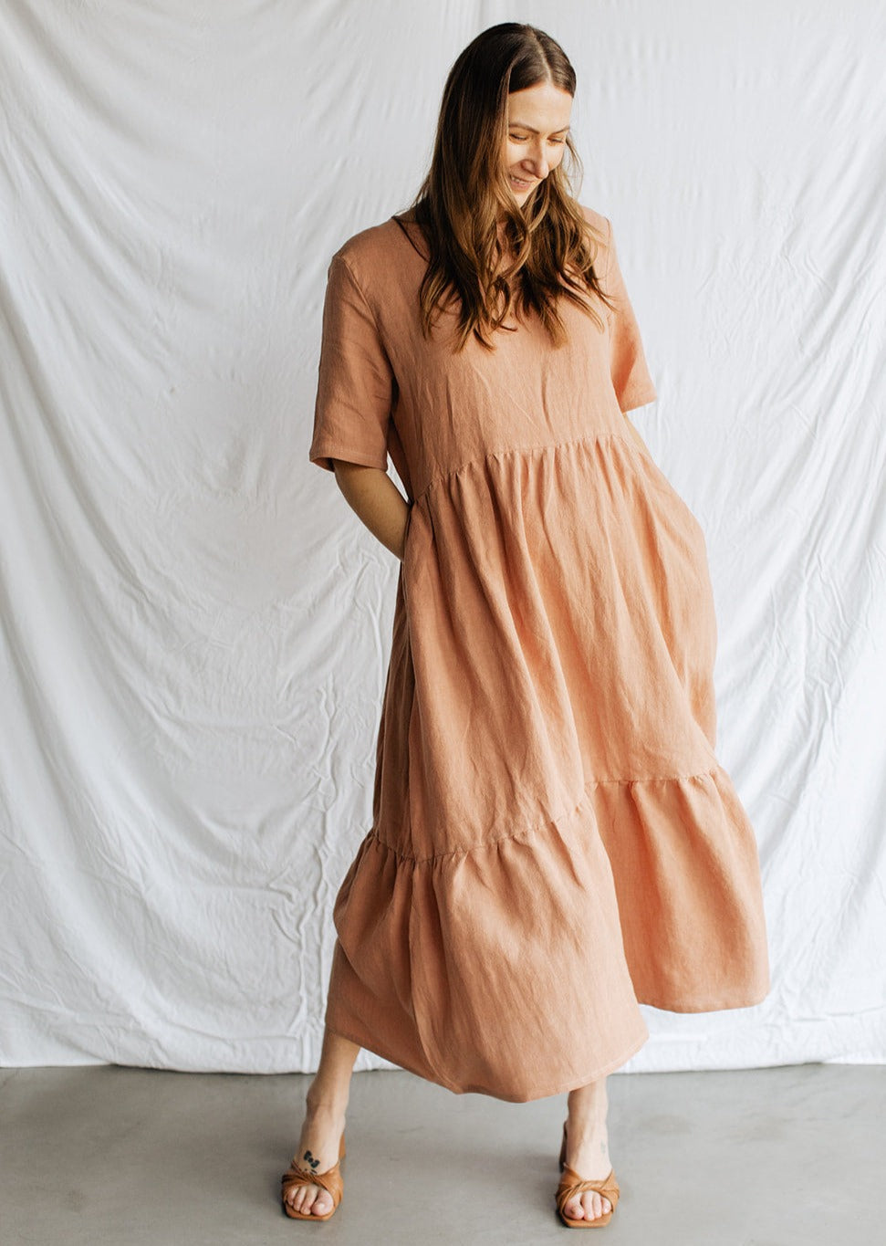 Ameri（アメリ）の「SHOULDER PADDED PEPLUM DRESS（ワンピース）」 - WEAR